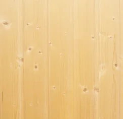 Spruce sauna panelling